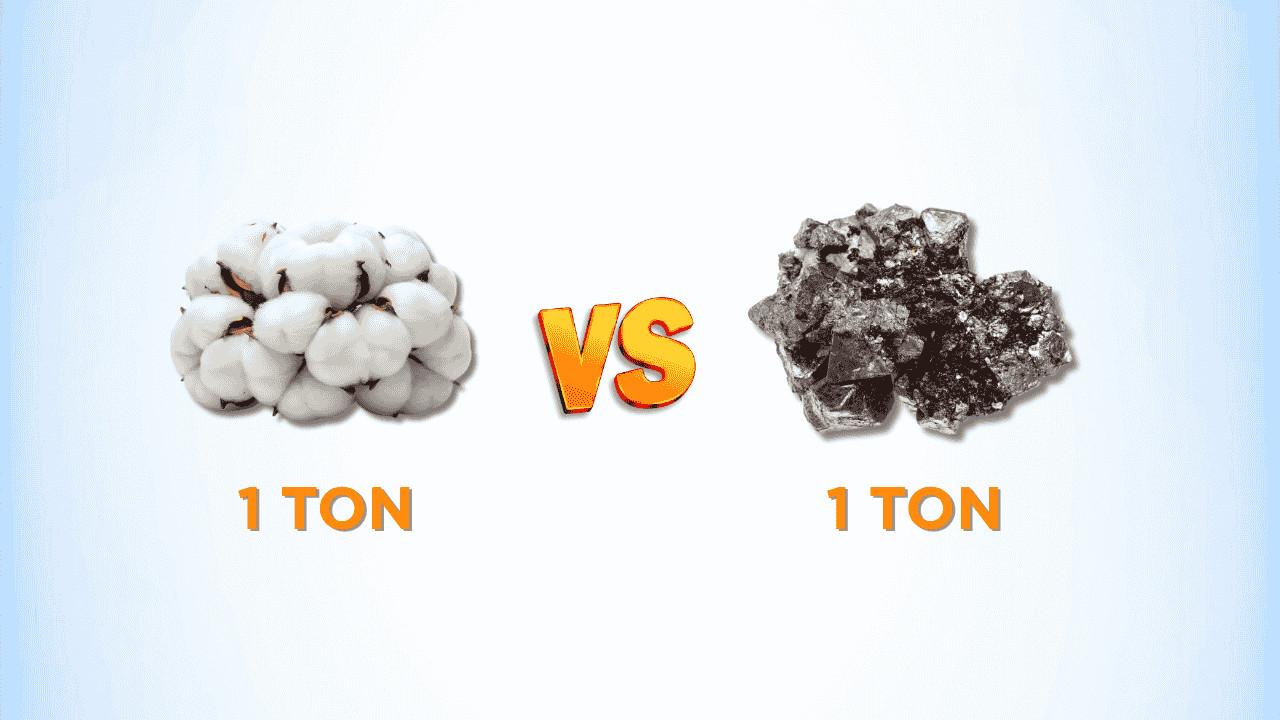 1 Ton Kapas vs 1 Ton Besi, Mana Lebih Berat